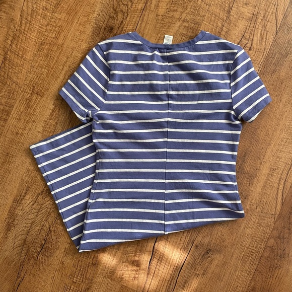 Light Blue and white striped Old Navy Skater Dress - Picture 8 of 11